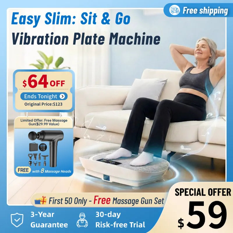 SIT & SLIM! Effortless Toning Starts NOW. Your Smart Vibration Shortcut to a Better Shape.