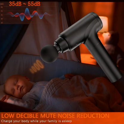 Deep Tissue Massage Gun with 8 Heads & 20 Speeds for Athletes