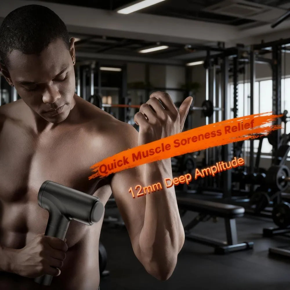 Deep Tissue Massage Gun with 8 Heads & 20 Speeds for Athletes