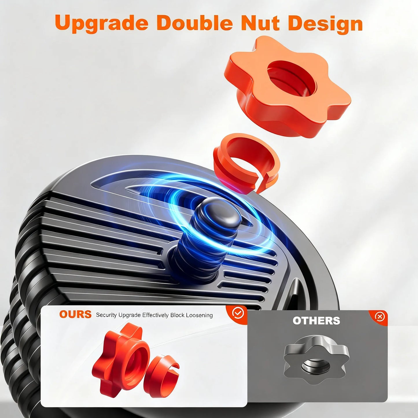 4-in-1 Adjustable Dumbbell Set (Up to 45LBS) with Space-Saving Storage