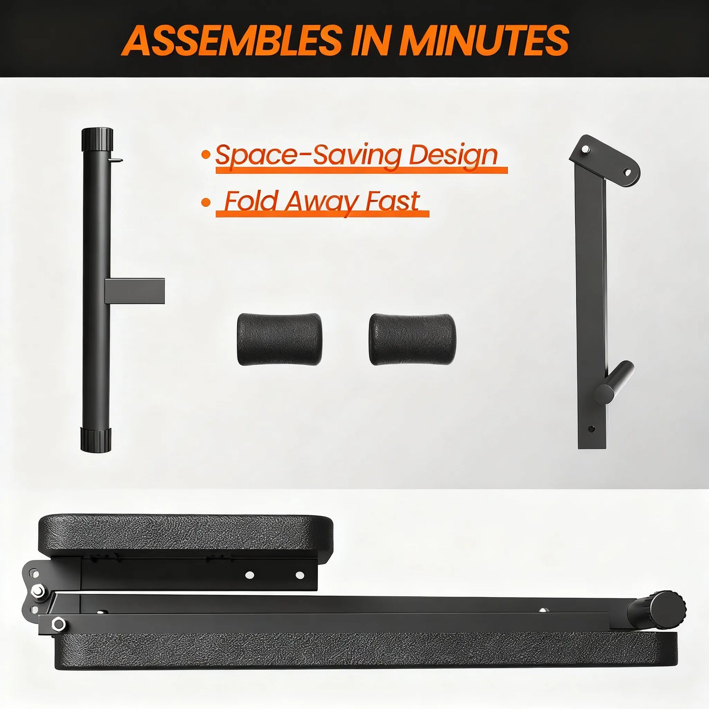 600LB Capacity Adjustable Foldable Weight Bench with 7-Position Backrest