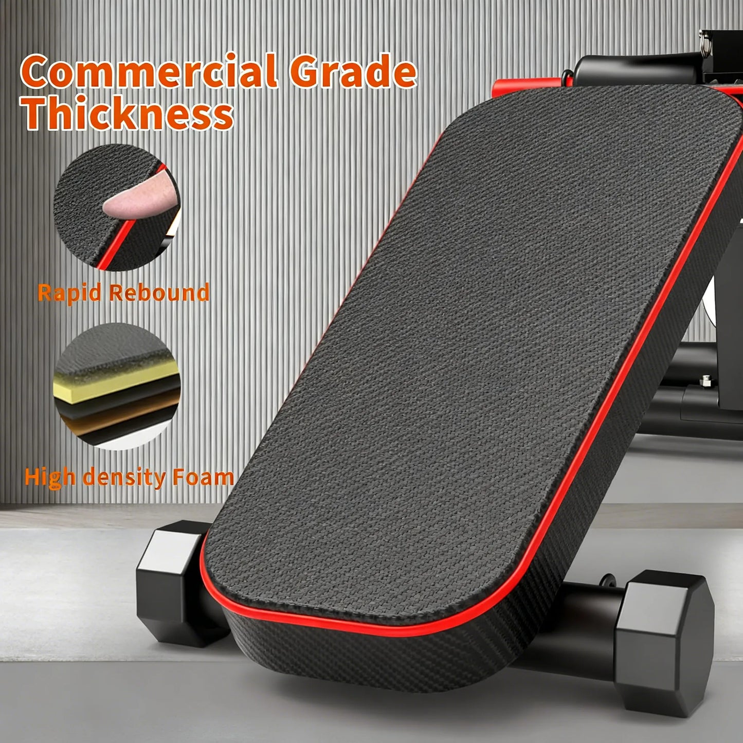 500LB Capacity Foldable Adjustable Weight Bench with Resistance System