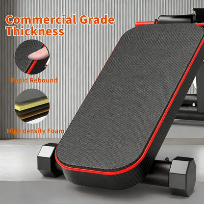 500LB Capacity Foldable Adjustable Weight Bench with Resistance System